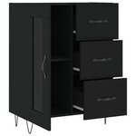 vidaXL Buffet noir 69 5x34x90 cm bois d'ingénierie