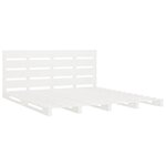 vidaXL Cadre de lit Blanc 180x200 cm Bois de pin massif Super King