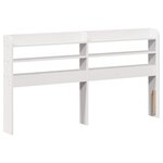 vidaXL Cadre de lit et tête de lit sans matelas blanc 135x190 cm