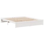 vidaXL Lit bibliothèque sans matelas blanc 180x200 cm bois pin massif