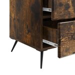 vidaXL Cabinet de chevet Chêne fumé 43 x 41 x 66 5 cm