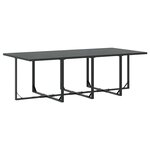 vidaXL Ensemble de salle à manger pour jardin 13 Pièces Noir Acier