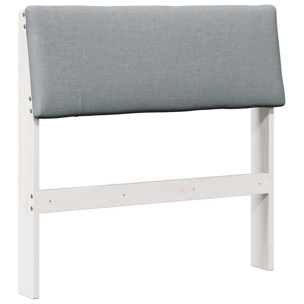vidaXL Tête de lit capitonnée Gris clair 75 cm Pin massif