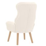 vidaXL Fauteuil relaxant Crème 69 x 74 x 93 cm tissu