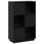 vidaXL Buffet Noir 74x35x117 cm Bois massif de pin