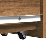 vidaXL Armoire de salle de bain étroite avec roulettes chêne artisanal