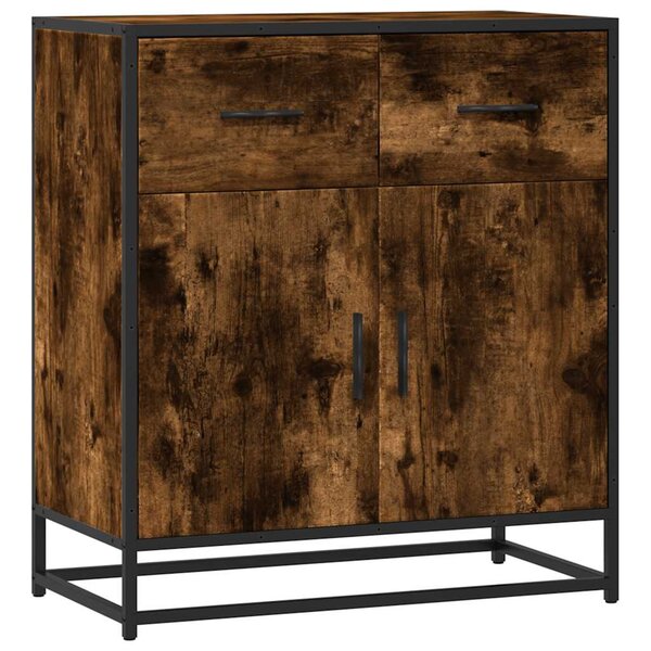 vidaXL Buffet chêne fumé 68x35x76 cm bois d'ingénierie