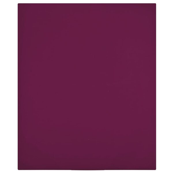 vidaXL Draps-housses Jersey 2 Pièces Bordeaux 180x200 cm Coton