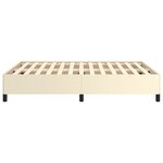 vidaXL Cadre de lit sans matelas crème 140x190 cm similicuir
