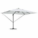 vidaXL Parasol Roma à Bras Déporté Beige et Noir 352 x 251 x 265 cm