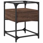 vidaXL Table de chevet chêne marron 40x40x55 cm bois d’ingénierie