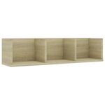 vidaXL Étagère murale à CD Chêne sonoma 75x18x18 cm Bois d'ingénierie