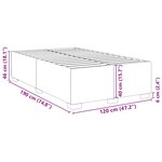 vidaXL Cadre de lit sans matelas taupe 120x190 cm tissu