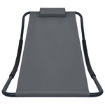 vidaXL Lit de jardin Gris 200x90 cm Acier