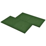 vidaXL Carreaux de protection antichoc 24Pièces Caoutchouc 50x50x3cm Vert