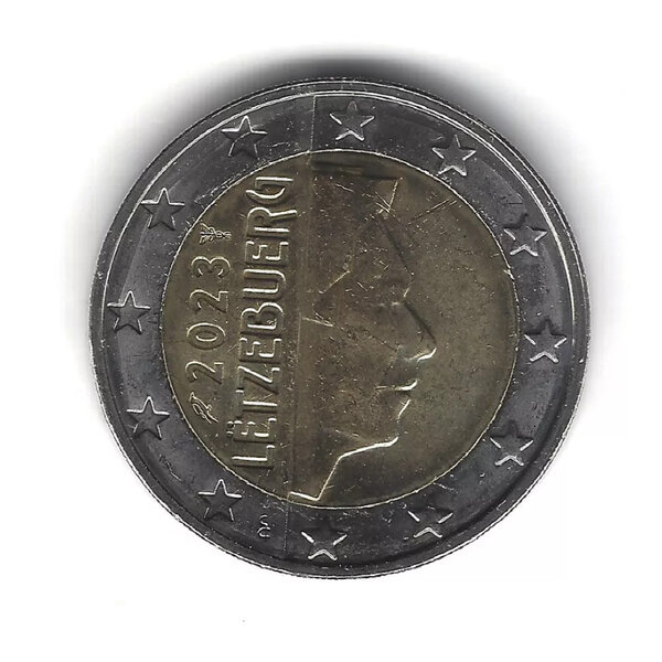 2 euros Luxembourg 2023 face nationale - Grand Duc Henri.