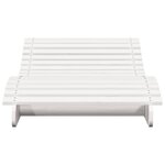 vidaXL Chaise longue blanc 205x80x31 5 cm bois massif de pin