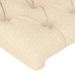 vidaXL Tête de lit à LED Crème 144x7x118/128 cm Tissu