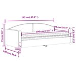 vidaXL Lit de jour avec matelas gris foncé 90x190 cm tissu