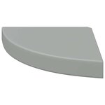 vidaXL Étagère d'angle flottante gris 25x25x3 8 cm MDF