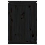 vidaXL Boîte à linge Noir 44x44x66 cm Bois massif de pin