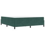 vidaXL Cadre de lit Vert foncé et blanc 180 x 200 cm Velours