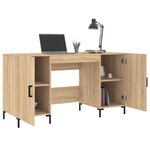 vidaXL Bureau chêne sonoma 140x50x75 cm bois d'ingénierie