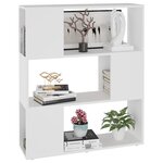 vidaXL Bibliothèque/Séparateur de pièce Blanc 80x24x94 cm
