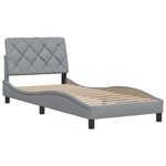 vidaXL Cadre de lit sans matelas gris clair 90x190 cm tissu