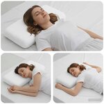 vidaXL Coussin de sommeil Uni Blanc 70 x 36 x 6 5 cm