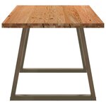 vidaXL Table à manger marron clair bois de chêne massif rectangulaire