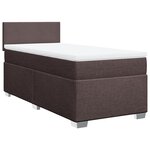 vidaXL Sommier à lattes de lit avec matelas Marron foncé 80x200 cm