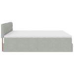 VidaXL Cadre de lit ottoman avec matelas gris clair 160x200 cm velours