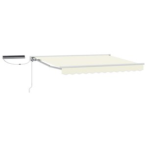 vidaXL Auvent rétractable électrique Crème et Blanc 3 5 x 2 5 m