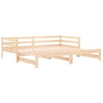 vidaXL Lit coulissant 2x(80x200) cm Bois de pin massif