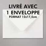61-5843 Carte Joyeux Noël avec enveloppe blanche 12x17 5cm