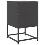 vidaXL Table de chevet noir 36x39x60 5 cm acier