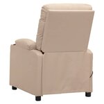 vidaXL Fauteuil inclinable Crème Tissu