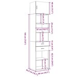 vidaXL Armoire de rangement mince chêne sonoma 50x42 5x225 cm
