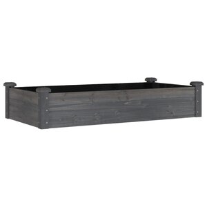 vidaXL Lit surélevé de jardin doublure 120x60x25 cm bois massif sapin
