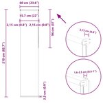 vidaXL Store enrouleur occultant café 60x210cm largeur du tissu 55 7cm