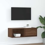 vidaXL Meuble TV chêne marron 80x31x25 5 cm bois d'ingénierie