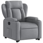 vidaXL Fauteuil inclinable Gris clair Tissu