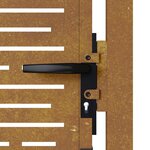 vidaXL Portail de jardin 105x130 cm acier corten conception de carré