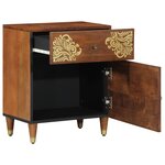 vidaXL Table de chevet Marron miel Bois massif 50 x 33 x 60 cm Durable