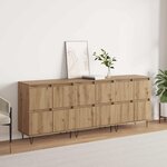 vidaXL Buffets 3 Pièces Chêne artisanal