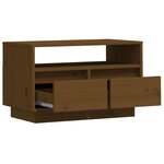 vidaXL Meuble TV Marron miel 60x35x37 cm Bois de pin massif
