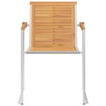 vidaXL Chaises de jardin avec coussins lot de 2 Teck solide et acier