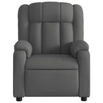 vidaXL Fauteuil de massage inclinable Gris foncé Tissu
