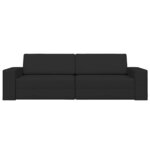 vidaXL Canapé-lit Noir 245 x 78 x 77 cm tissu